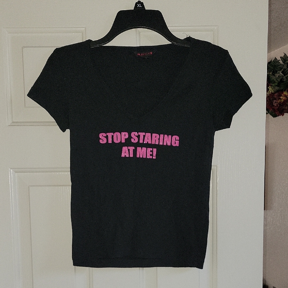 Playboy Shirt with Pink Statement